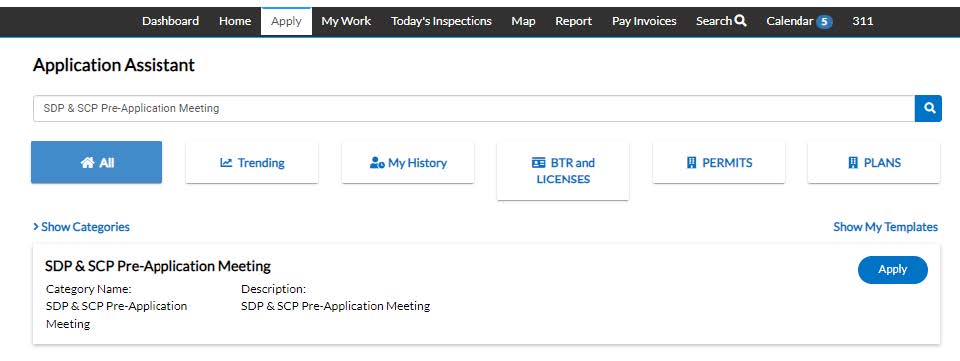Pre-Application Meetings Webpage 2